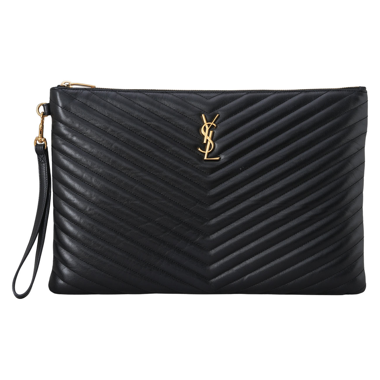 YVES SAINT LAURENT(USED)생로랑 440222 모노그램 쉐브론 클러치